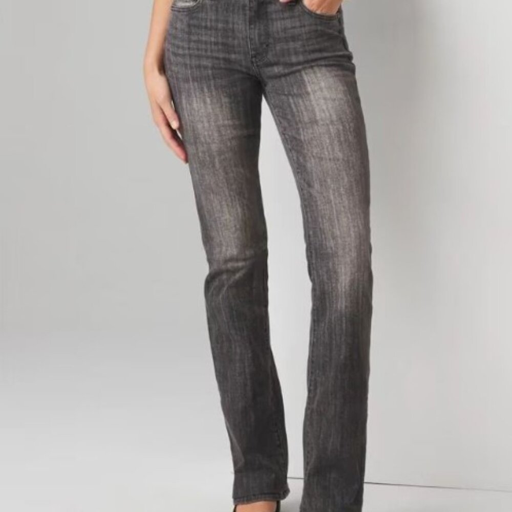 White House Black Market Gray Boot Cut Jeans